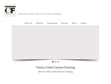 Tablet Screenshot of cherrycreekcustomframing.com